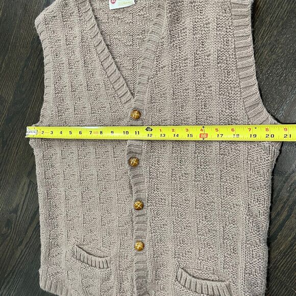 Kings Road Sears Sweater Vest Cardigan Mens Large Brown Orlon Acrylic Academia - Picture 7 of 7